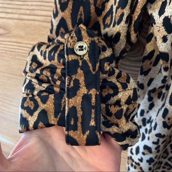 NYGARD LEOPARD CHEETAH TUNIC WILD ANIMAL PRINT LP - Picture 10 of 11